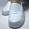Mocasin blanco cuero
