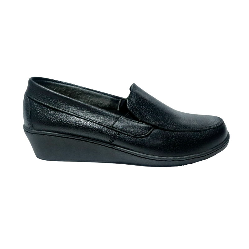 Mocasín negro cuero
